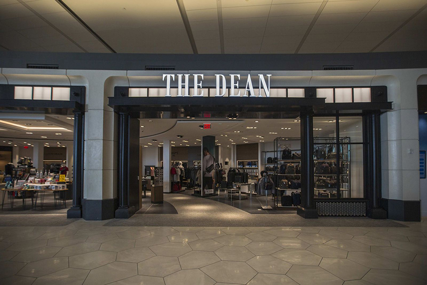 The DEAN is an unrivaled, fashion-forward mens emporium featuring bespoke products and services designed with the discerning business traveler in mind.